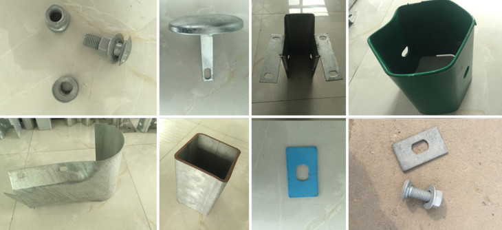 Long Life Highway Guardrail Parts Customized Thickness Excellent Impact Resistance