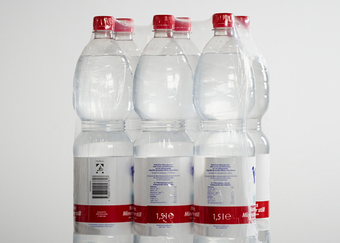 Half Tray PE Film Plastic Water Bottle Wrapping Machine Fully Automatic