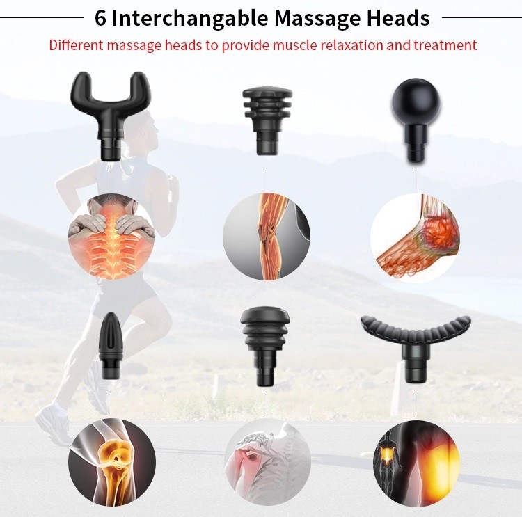 260 Speeds Wireless Handheld Massager Gun Heating Head 24V 20W