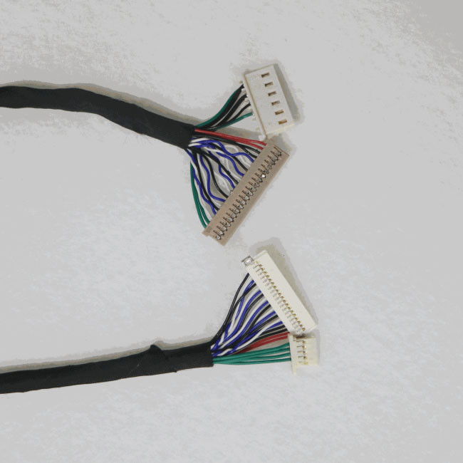 Pitch LVDS Cable Assembly For LCD HD Display OD0.6mm DF14 20S 1.25mm