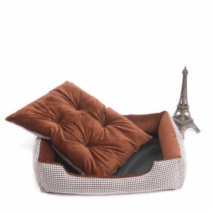 Rectangle Polyester Removable XL Dog Bed Plush Pet Beds