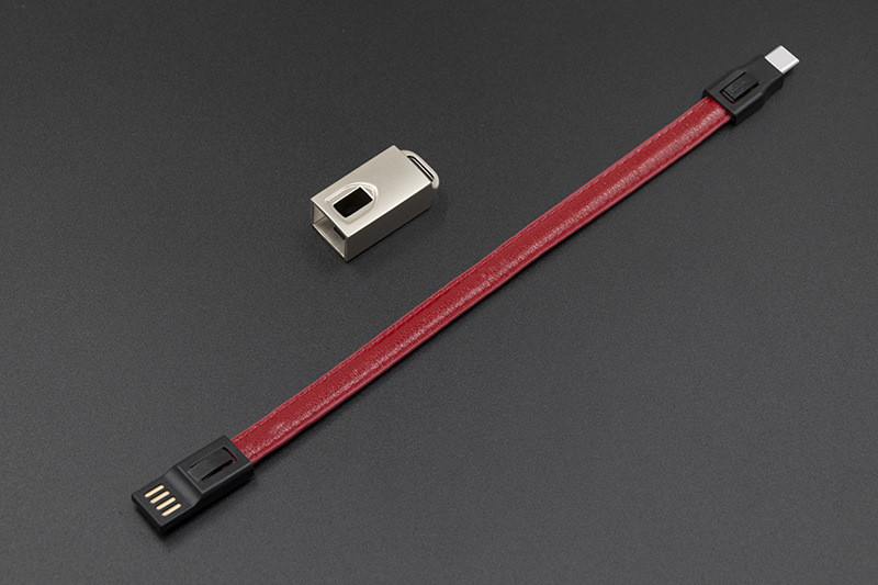 Android Length 13cm USB 2.0 Charging Cable PU Leather Keychain