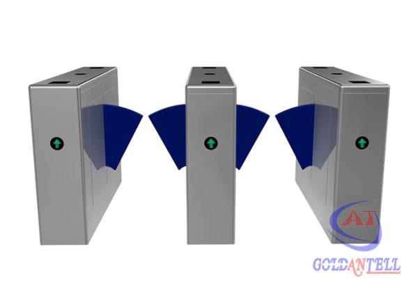 Intelligent stainless gate bidirectional half height flap security turnstile