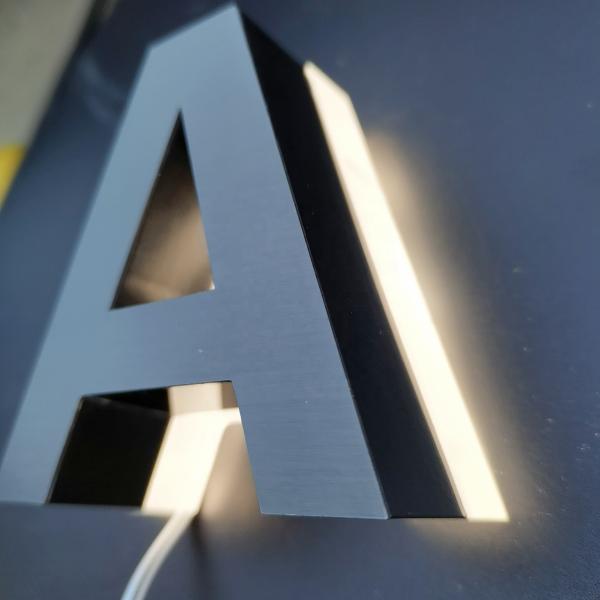 Snow 3D Titanium Gold Letters Sign for Business Letras Metalicas Schools