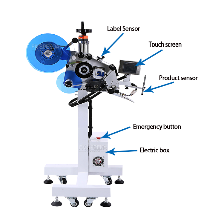 FK835 Wood Packaging Material Flat Surface Feeder Labeler Assembly Line Labeling Machine