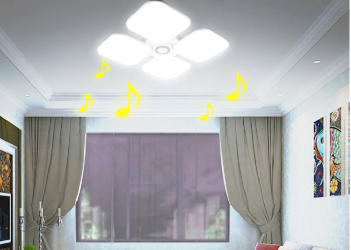 Square Music Color Changing LED Lights For Home Metal Material 4320lm