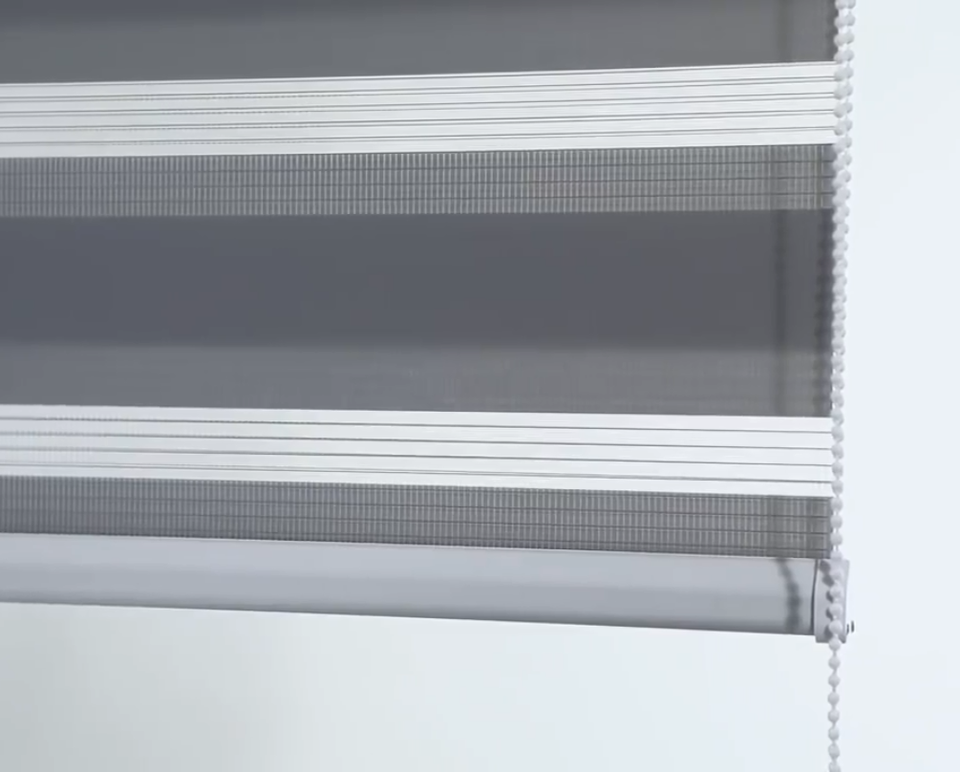 Manual Semi Blind Zebra Fabric Blinds Polyester Material For Office