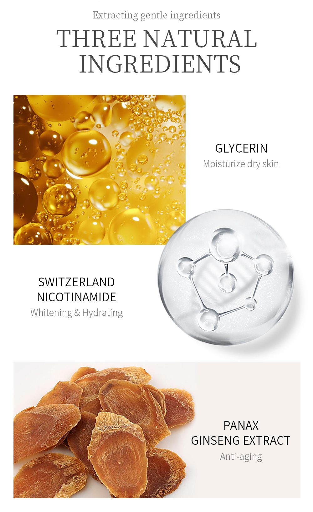 Skincare Product Facial Serum Whitening Lightening Face Nicotinamide Retinol Serum Hyaluronic Acid Serum