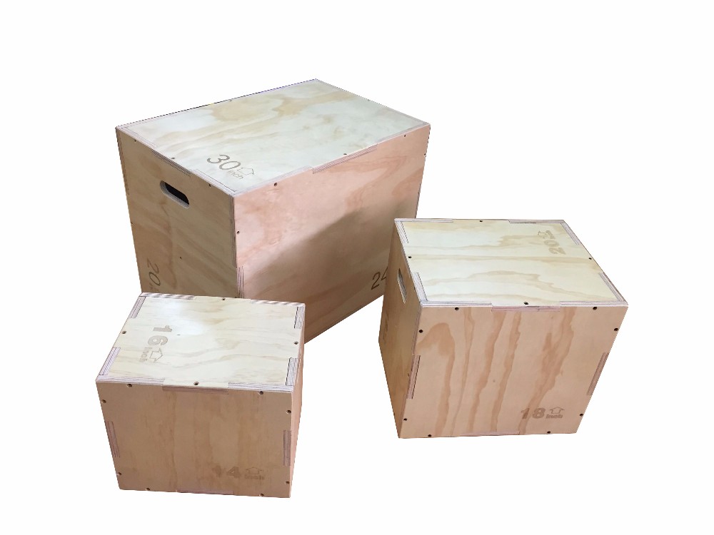 3 In 1 Anti Skid Wooden Plyo Box For Jump Training Customized Logo