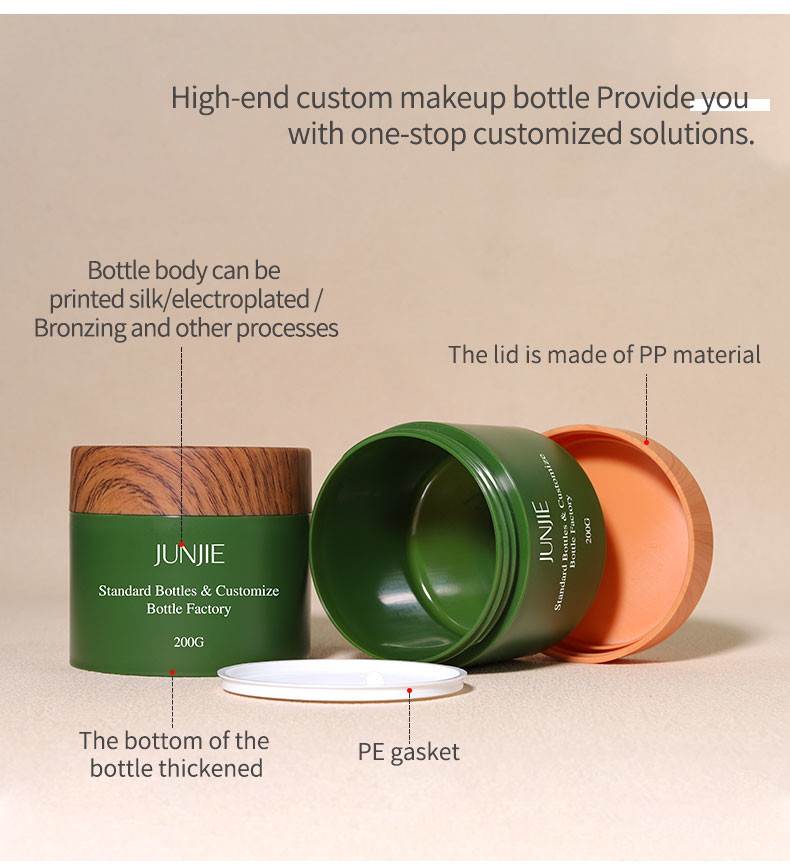 Luxury 200g Cream Packaging Jar with Screw Cap Large Capacity Body Scrub Cosmetic Plastic Bottle for Recycling