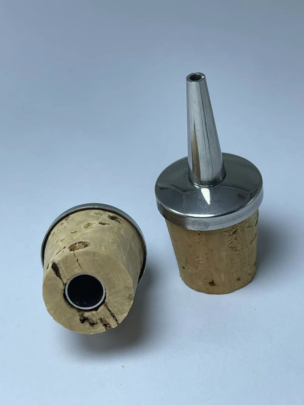 Factory Wholesale Stainless Steel Dasher Top with Cork/TPE Stopper for 20mm Ceramic/Glass Bottle