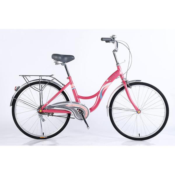 24 Steel Frame Single Speed Ladies Bike City Bicycle With Front And Rear Wheel