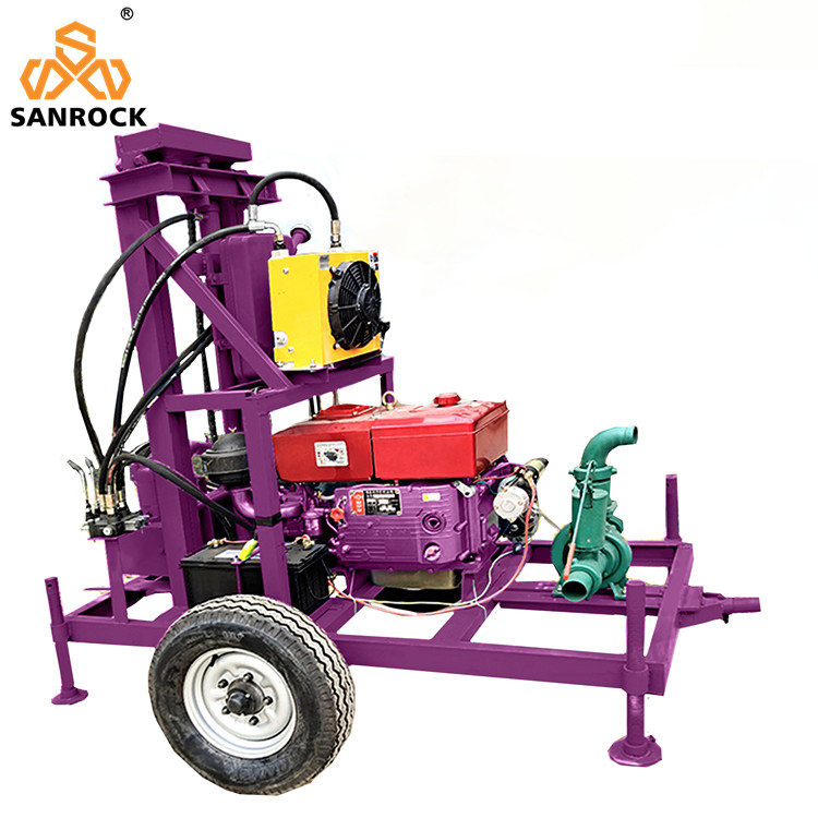 Borehole Water Drilling Rig Deep 100m Portable Hydraulic Water Well Drilling Rig