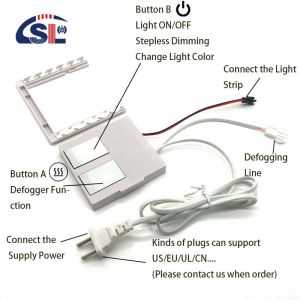 24W Smart LED Dual Touch Dimming Sensor With Built-In Power Supply for Single