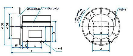 50m Power Cord Cable Reel Cable Drum Reel