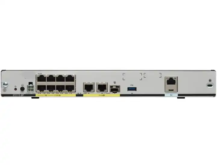 1100 Series 8 Ports Dual GE WAN Ethernet Router C1111-8P Seamless Connectivity with WPA2 Encryption