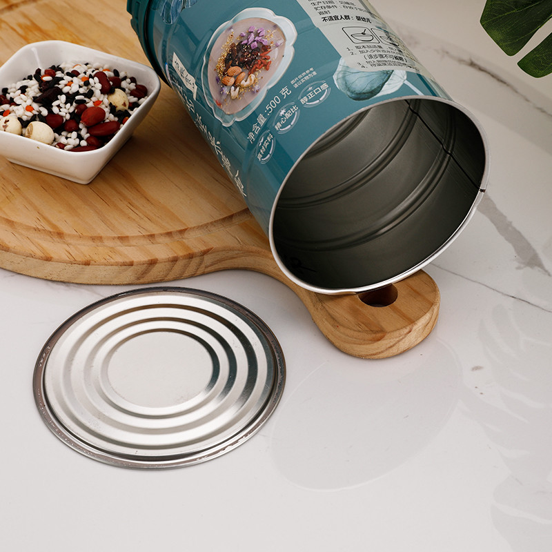SGS Nutrition Powder Metal Tin Container CMYK With Plastic Cap Scoop