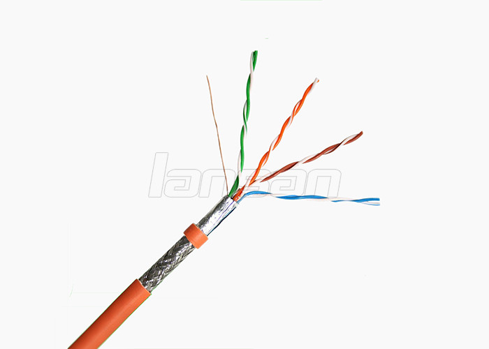 PVC SFTP ANATEL Cat5e Lan Cable 4 Pair Twisted 0.50 Solid Bare Copper AI Mylar