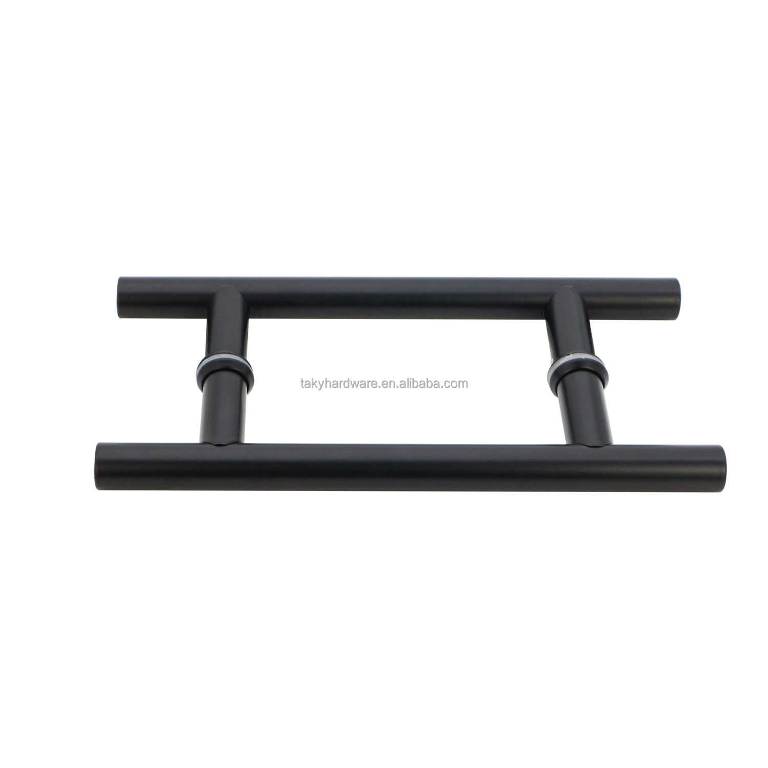 0.5mm Thickness Matt Black Interior Glass Door Handles for Office Shower Room Enclosure