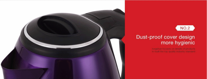 2019 Hot Sale High Quality Best Specifications Purple Stainless Steel Electric Kettle