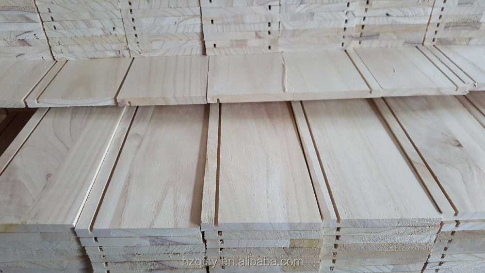 Finished and Clean Grooved Poplar Paulownia Drawer Board for Contemporary Style Cabinet