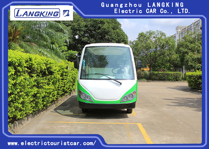 Green / White Electric Shuttle Car / 7.5KM Motor 72V 14 Seater Electric Golf Carts For Park