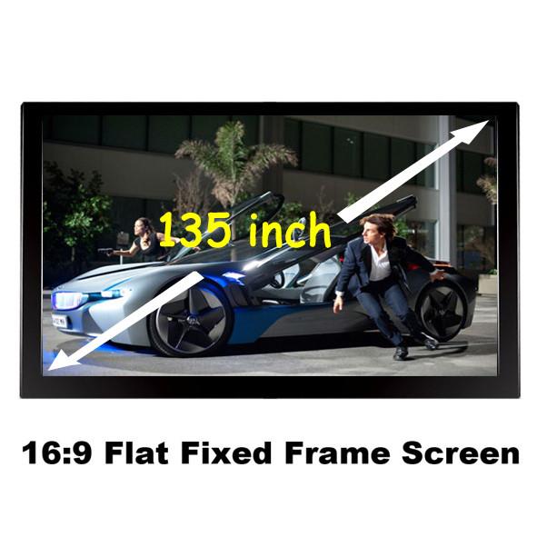 Best Supplier 135 Inch Curved Fixed Frame 3D Projection Screens Good Quality For