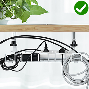 Home Office Desk Mount Cable Management Tray Non-folding Rack Storage Holders Racks