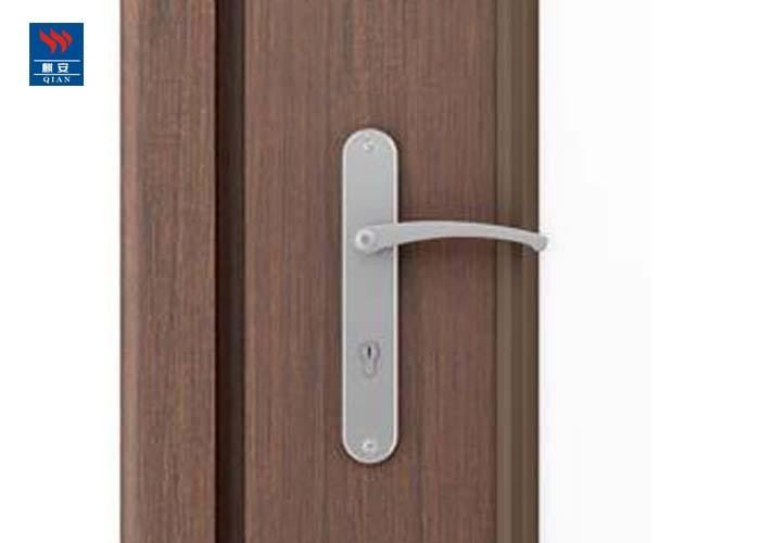 Classic Black Walnut Veneer Fireproof Wooden Glass Door