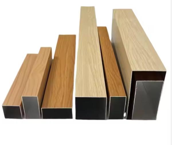 Decorative Anodized Aluminum Tube Outdoor Aluminium Square Pipe Wood Grain
