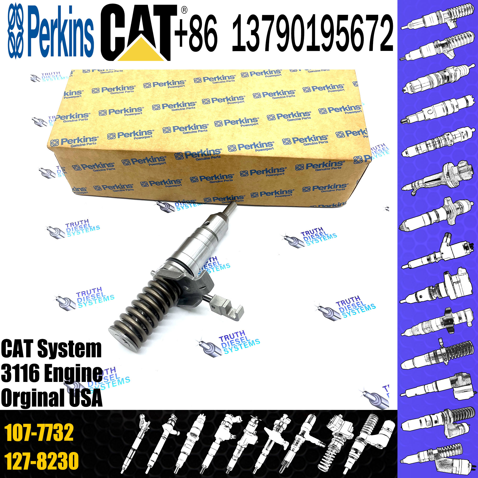 excavator bulldozer 3114 3116 3126 Diesel engine fuel injector 140-8413 diesel nozzle 127-8225 127-8230