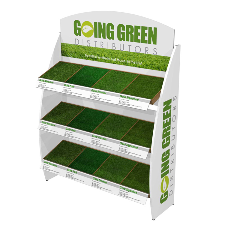 POS Wooden Display Stand Suncare Products Freestanding Retail Display For Cosmetic Store
