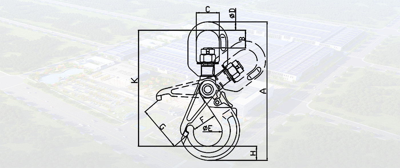 SLR772-SWIVEL SELF-LOCKING HOOK