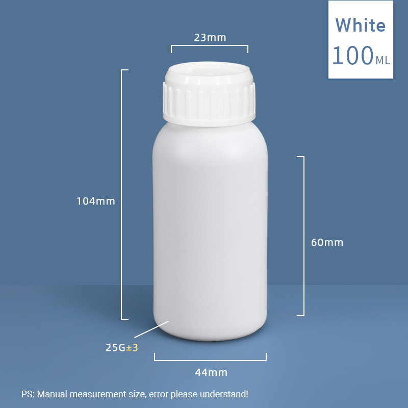 HDPE Plastic Fluoride Transparent Reagent Bottle 1000ml 1L For Chemical Packaging