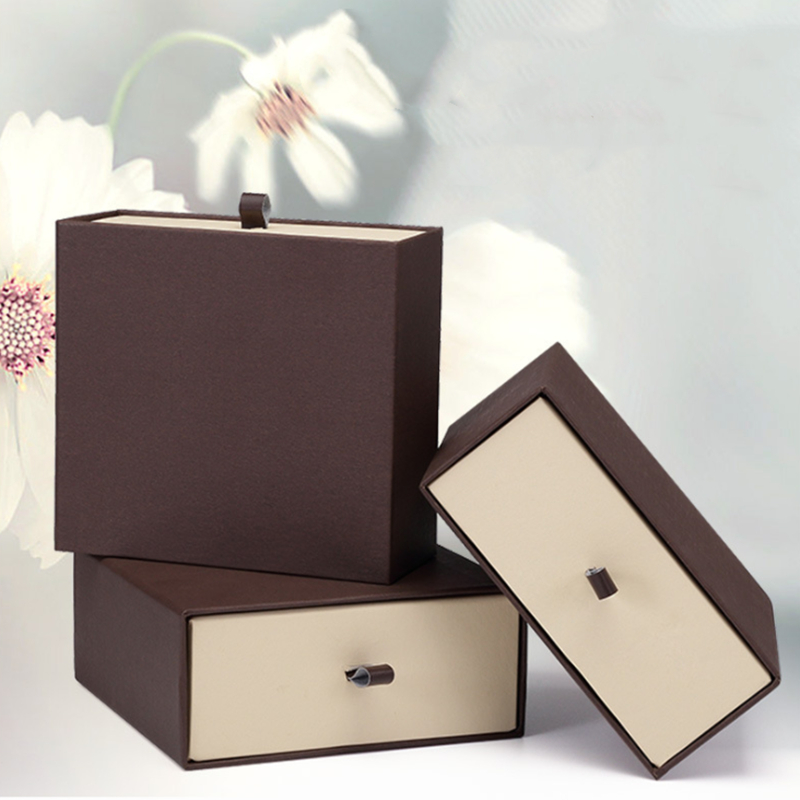 Paperboard Necklace Bracelet Rings Drawer Jewelry Box Organizer Packaging for Leather