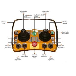 Joystick Wireless Hoist Remote Control F24-60 Wired Professional Joystick