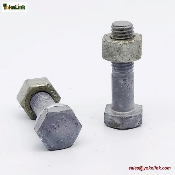 3/4" ASTM F3125 Grade A325 Hot Dipped Galvanized Steel Structural Bolt w/A563 DH