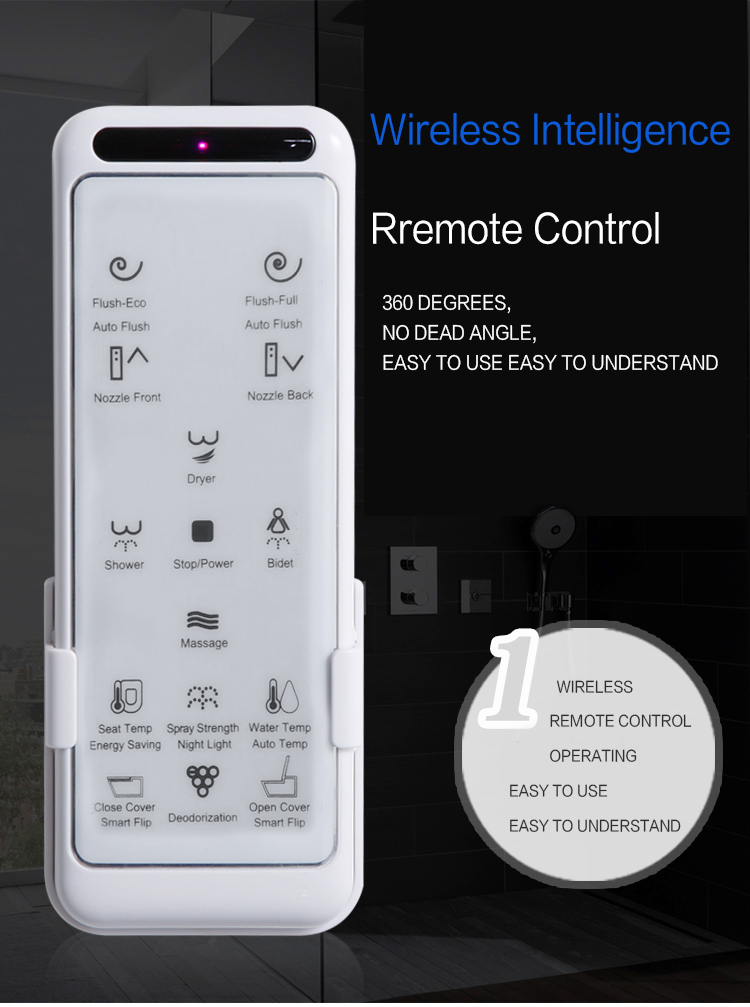 Hotel Intelligent Toilet System Floor Mounted Smart Toilet Automatic Flushing 220V