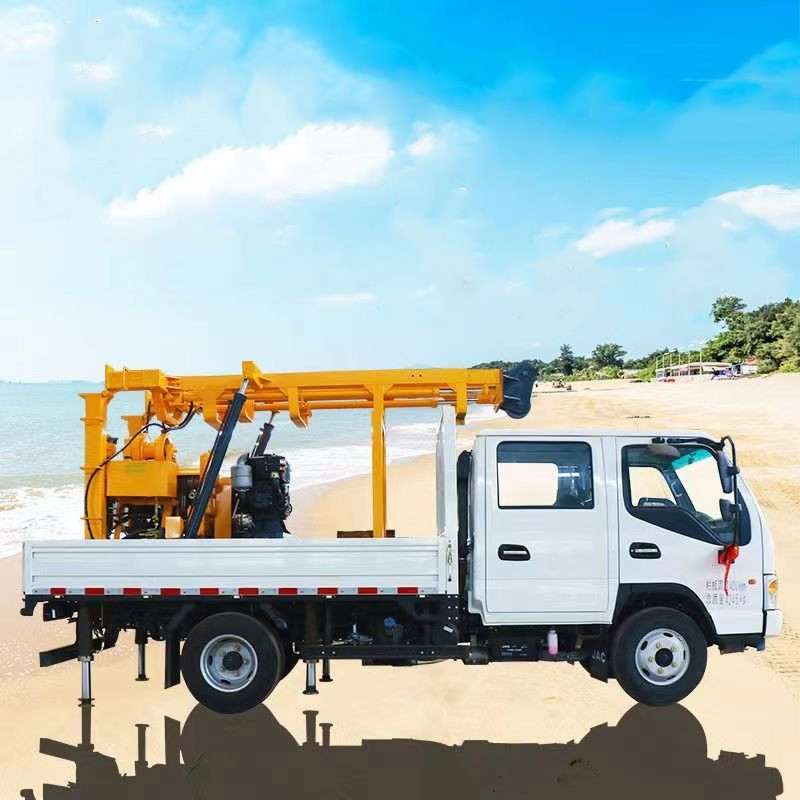 Agricultural Deep Water Well Hydraulic Drilling Rig 3 Wheeled Vehicle Mounted