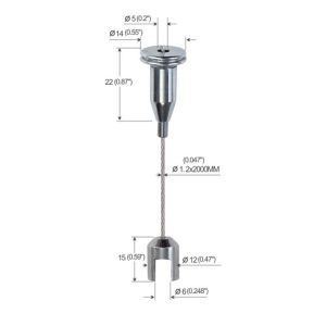 China OEM Acoustic Panel Hanging System Up Adjustable 2000mm Length YW86004 on sale