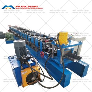  15m/min Door Frame Roll Forming Machine Hydraulic With Motor Pump And PLC Manufactures
