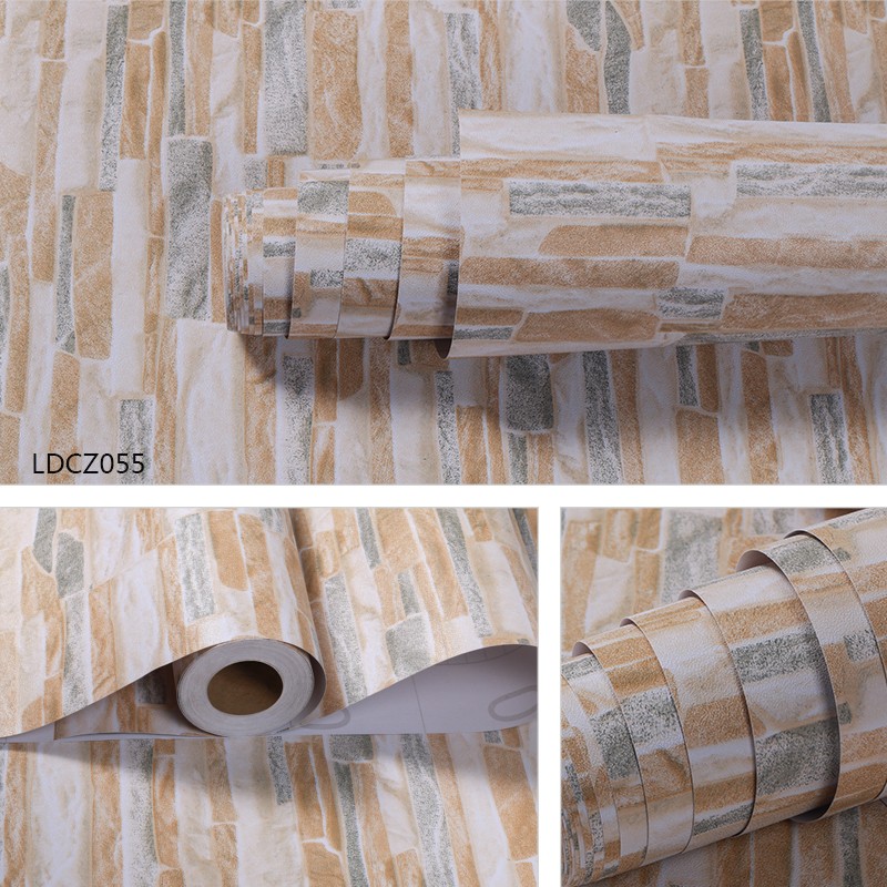 5m Roll 3D Effect Brick Stone Wallpaper Waterproof 3D Brick Wall Stickers