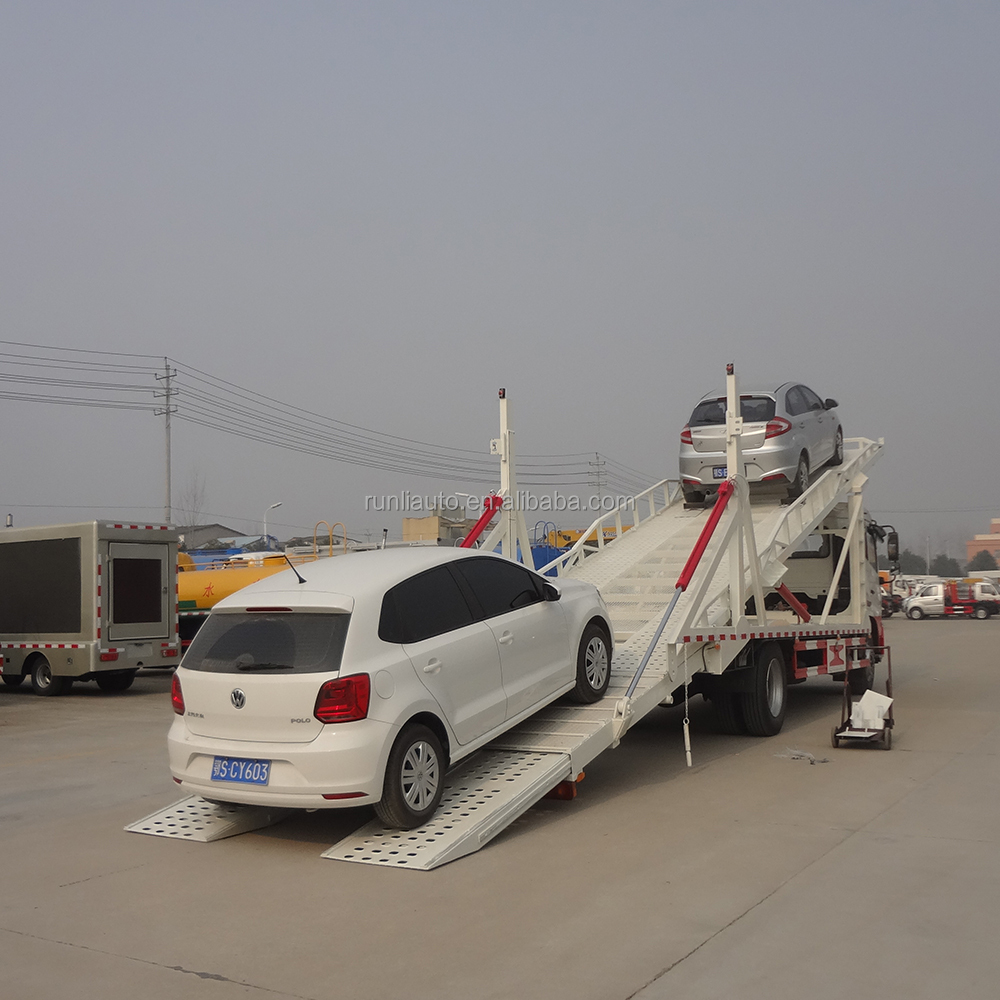 6 Car Capacity Vehicle Car Carrier Hauler Trailer Hydraulic Lifting Double Deck Auto Transport Trailer