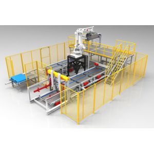  PLC Programmable Automatic Bottle Packaging Machine Robot Palletizing System Manufactures