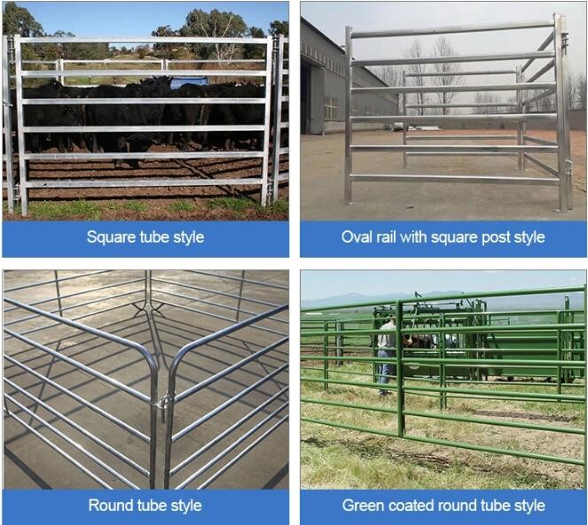 Oval Bar 6ft High Heavy Duty Galvanized Corral Panels For Cattle Feeding