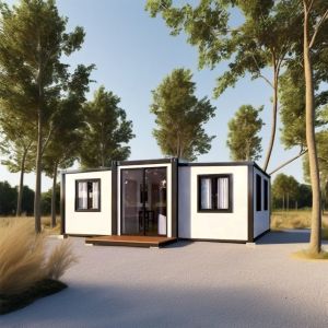 Double Wings 3 In 1 Folding Expandable Container Homes With Fireproof Panel