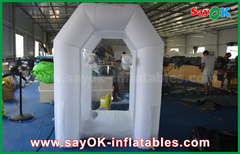Mini Portable Led Lighting Money Inflatable Booth For Amusement 2 Years Warranty