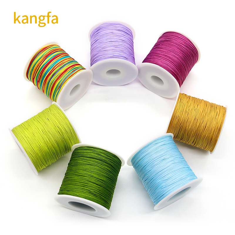 Dyed Texturized Pattern 1000m 150D Waxed Thread for Leather Sewing Black Book Binding