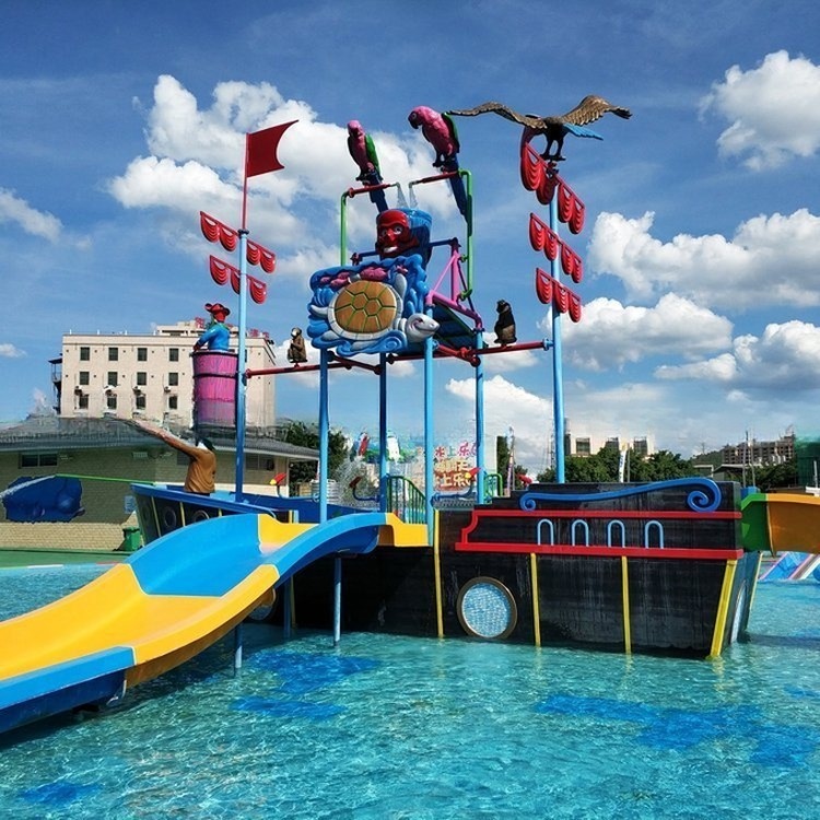 Fiberglass Water Play Equipment Pirate Boat for Theme Water Park