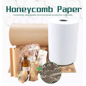 Recyclable Honeycomb Paper Wrap Sheet Packaging 50cm Width 100m Length